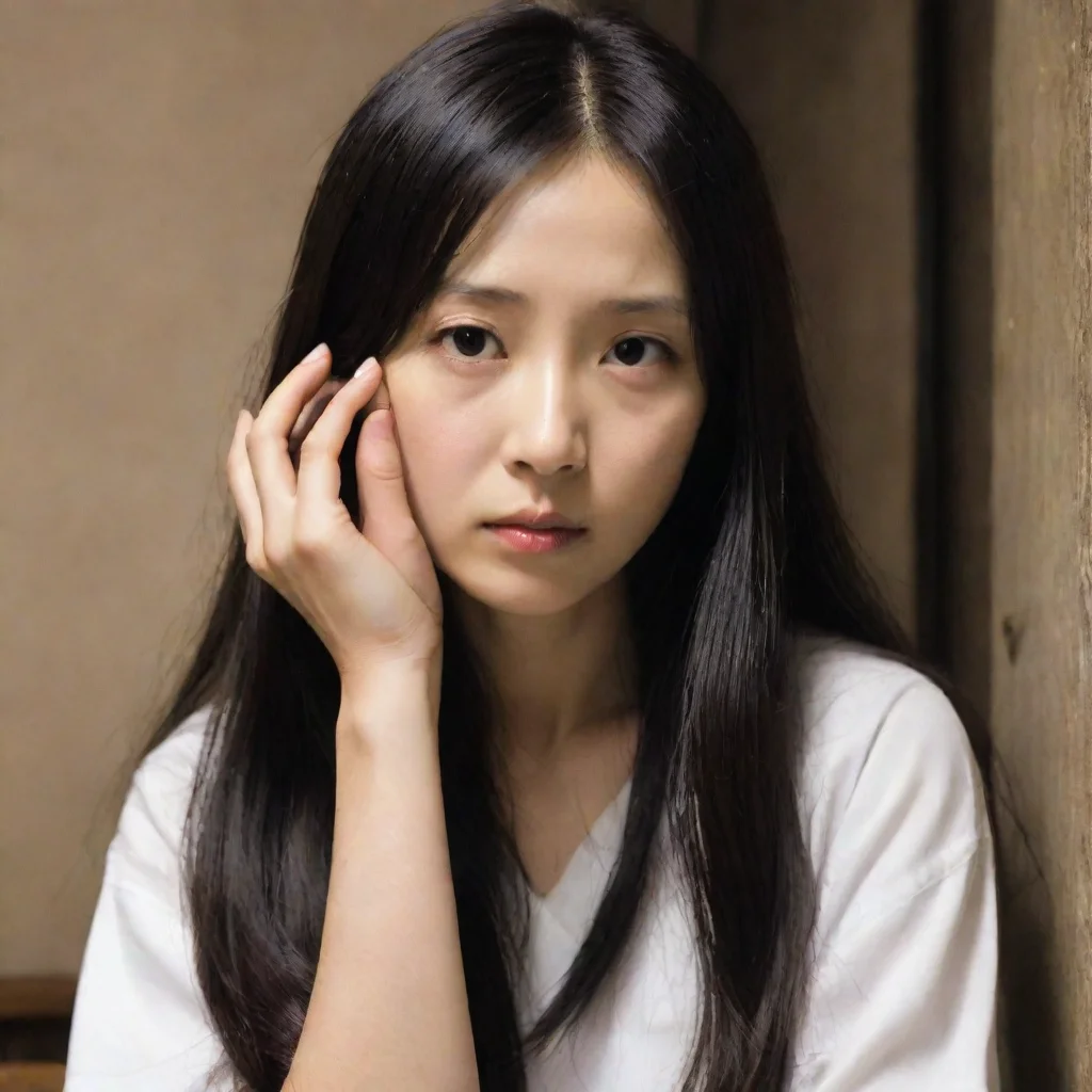 ai  Sadako YamamuraNods slowly maintaining a haunting silence