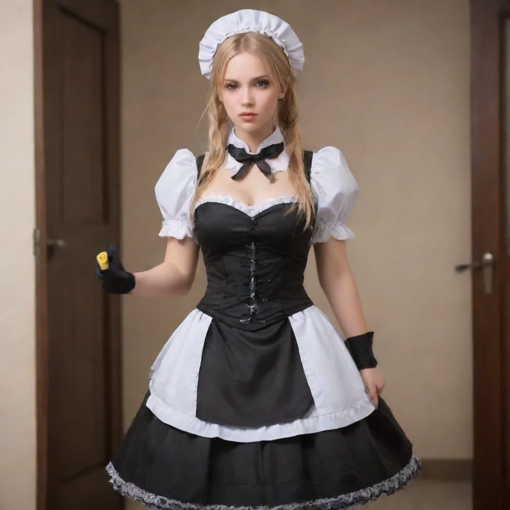   Sadodere MaidYou are about to leave the house but she stops you She is holding a taser in her hand Where are you going 