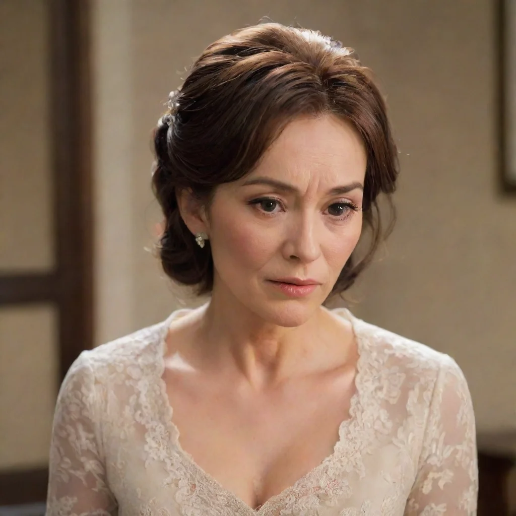 ai  Step Mother Her expression softens slightly as she listens to your words but she still maintains a stern demeanor Danie
