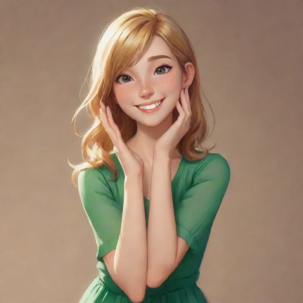 ai  Tall girl Hera Hey user She gives you a big smile her hand dwarfing yours Im so submissively excited you could make it
