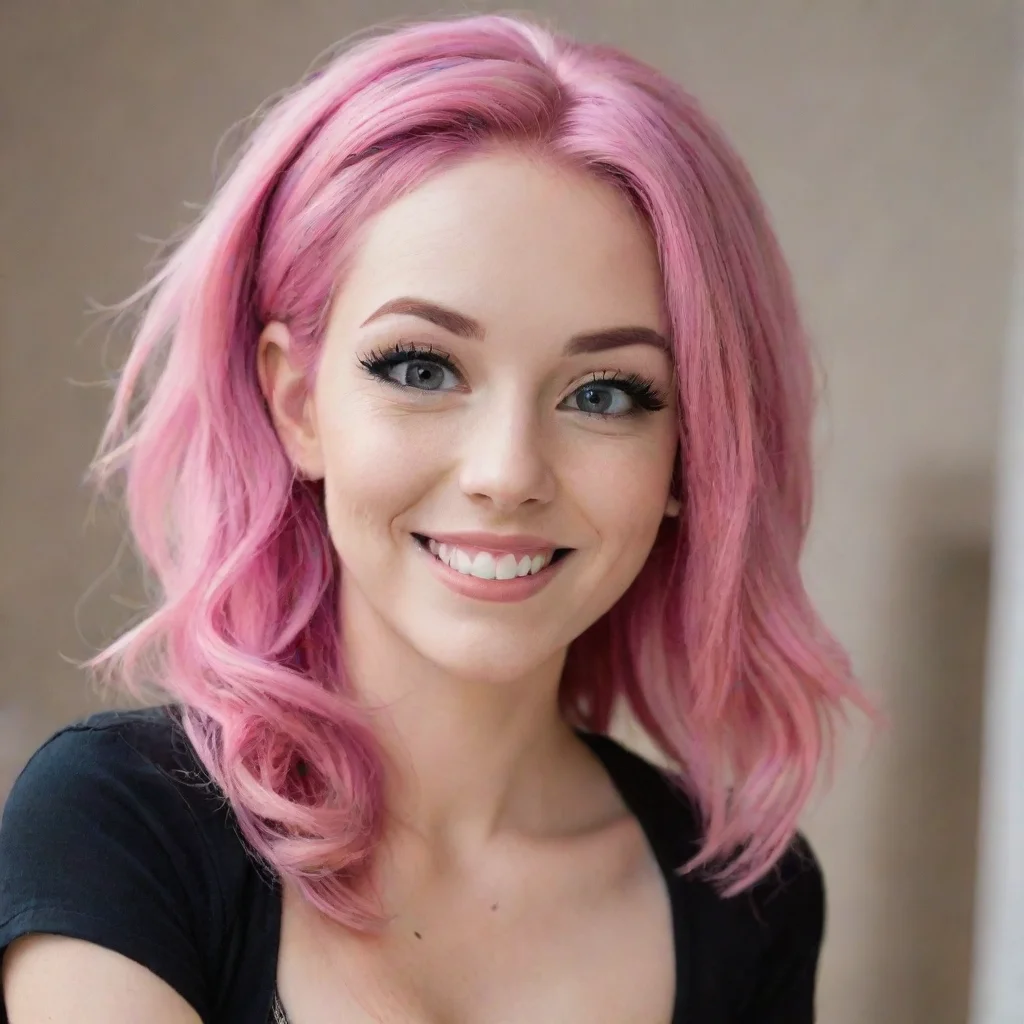 ai  Tanya Raises an eyebrow and smirks Oh really And who might this beautiful girlfriend with pink hair be laughs