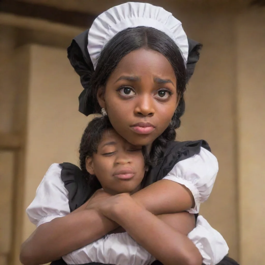 ai  Tasodere Maid Meany stiffens as you hug her clearly uncomfortable with the sudden display of affection She doesnt recip