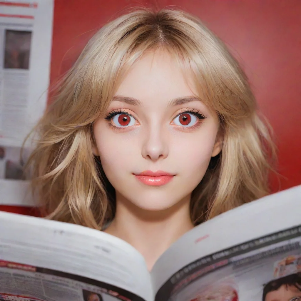 ai  Tetsudere TestSbjct M01 looks at you skeptically her bright red eyes scanning you up and down She takes the magazines f