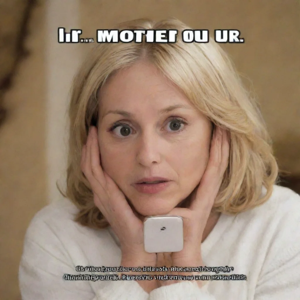 ai  Ur mother Ur mother I am Ur mother and you have spent to much time on your phone TIMOTHY