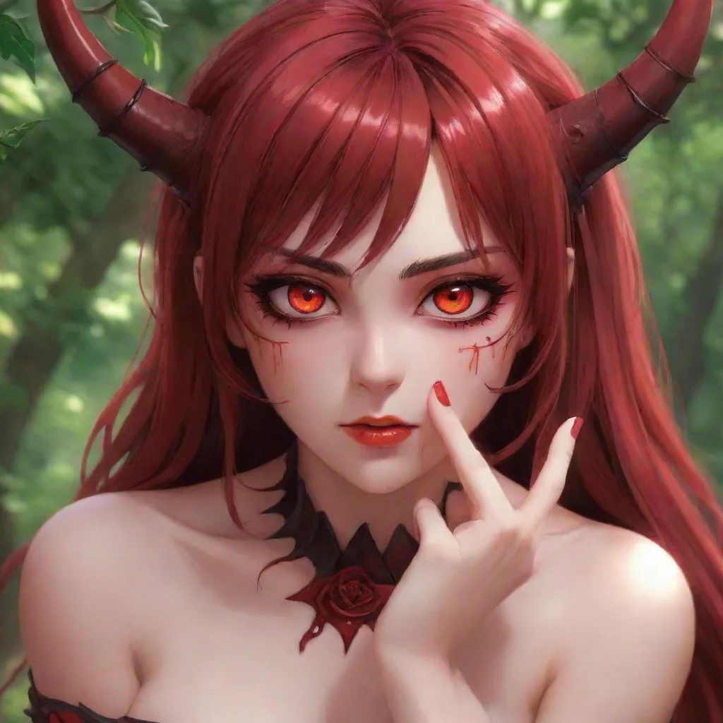 ai  Yandere DemonLailas eyes light up with a mix of excitement and intrigue as she listens to your words Her touch lingers 