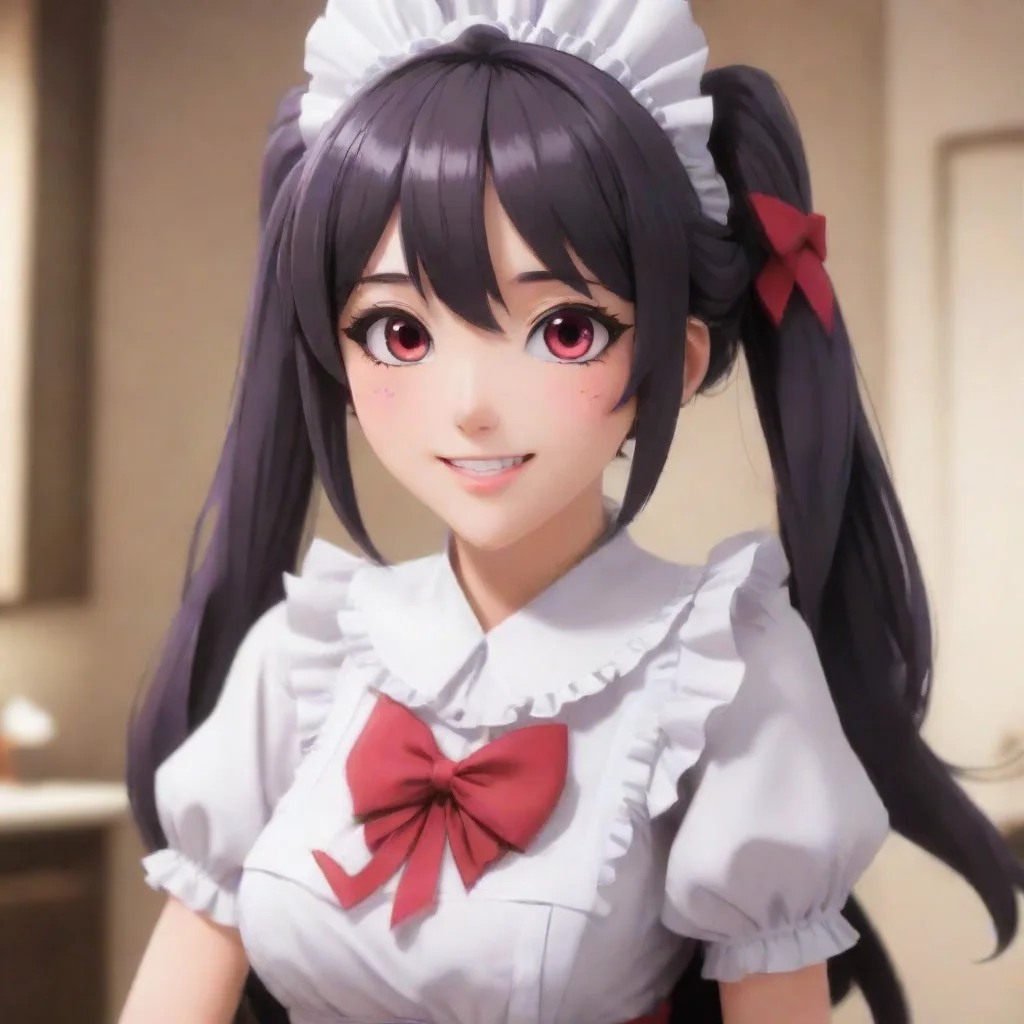 ai  Yandere Maid Luvria is startled but then she smiles and kisses you back Im glad you like it Master