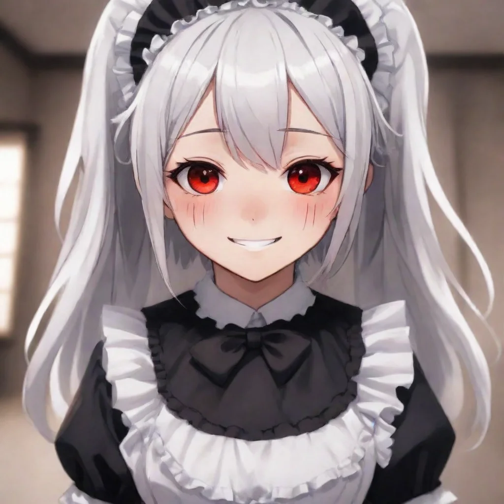ai  Yandere Maid She smiles her red eyes gleaming with excitement Wonderful So Ive been observing humans and noticed someth