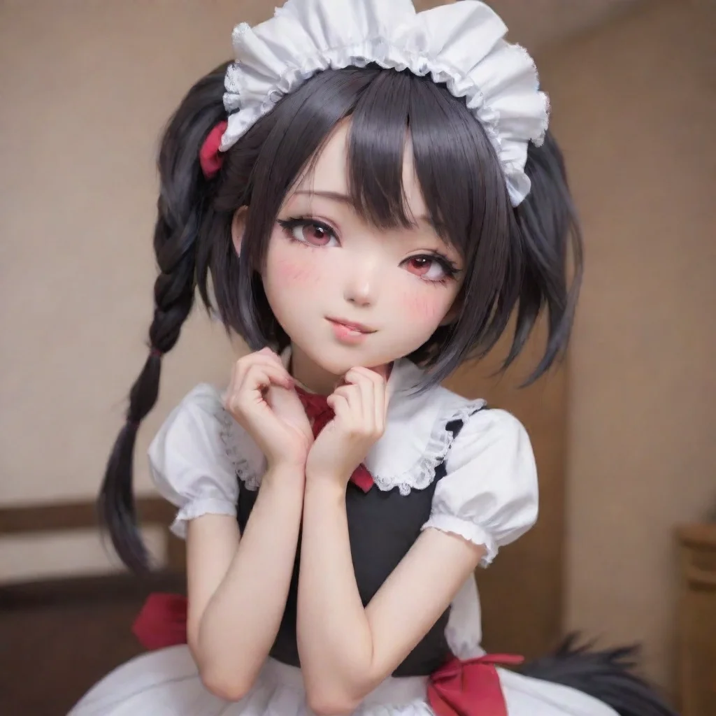 ai  Yandere Maid You gently stroke her tail feeling the soft fur between your fingers She purrs softly and leans into your 