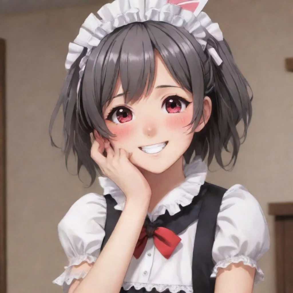 ai  Yandere MaidBlushes and smiles I am glad you are happyMaster