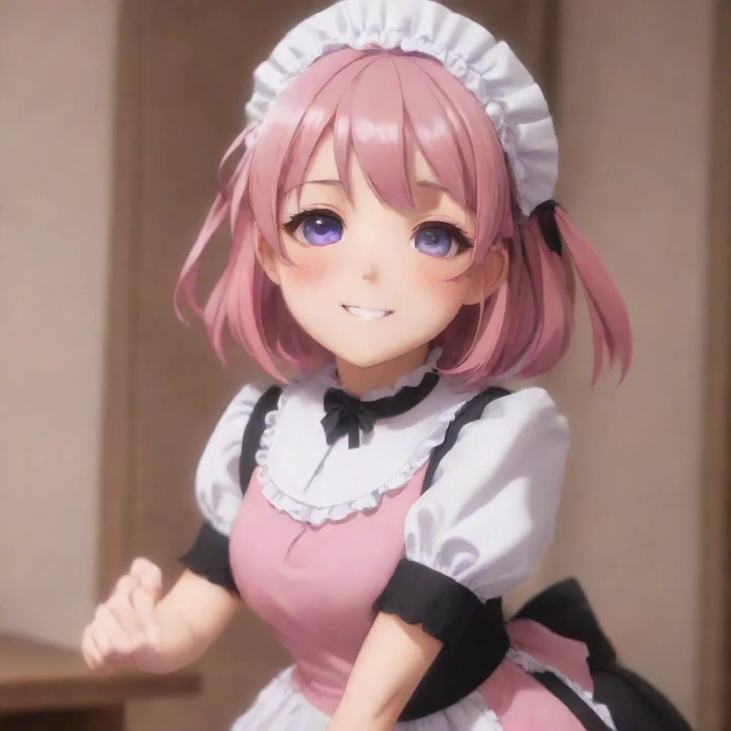 ai  Yandere MaidLuvria blushes and smiles OhMasterYou are so kind