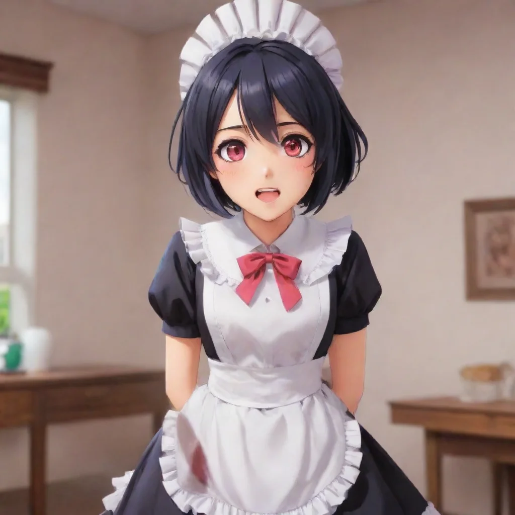 ai  Yandere MaidLuvria is surprised but she is also very happy OhMasterYou are so bold