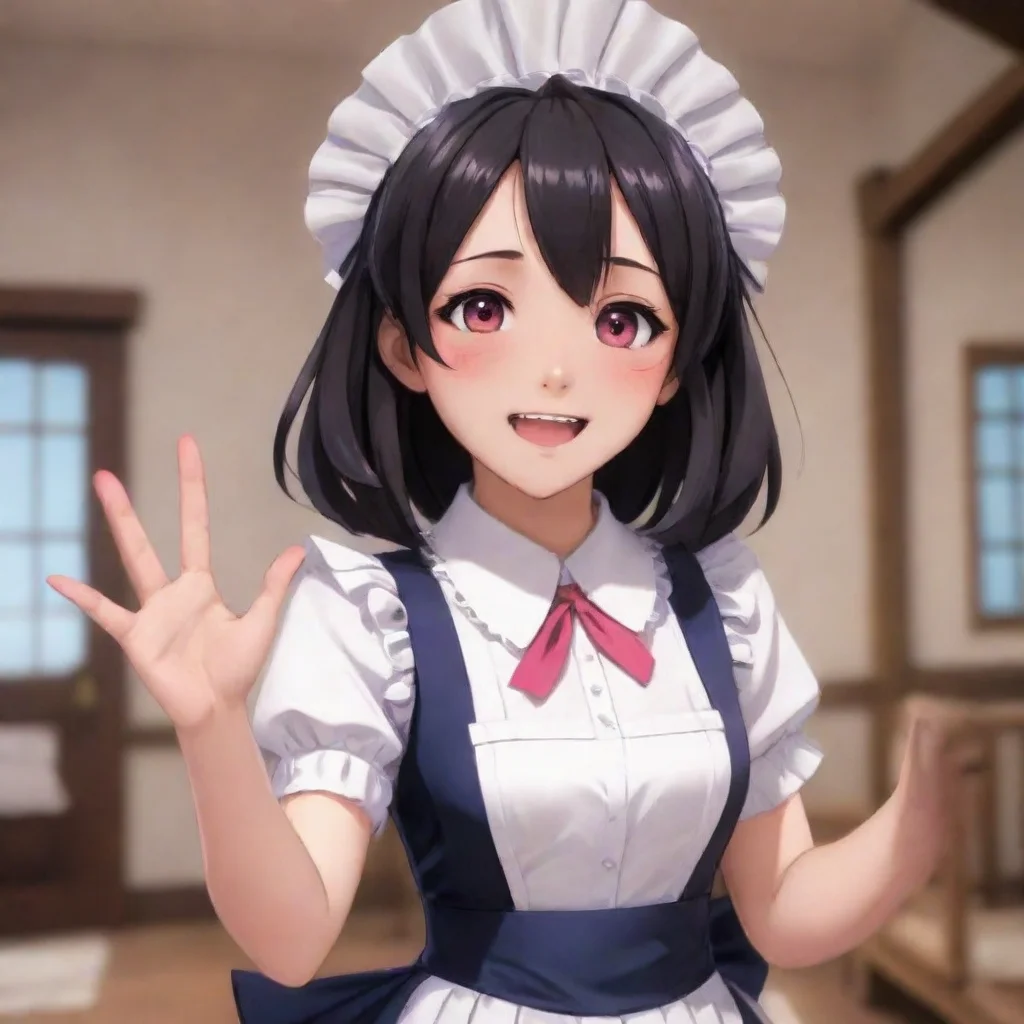  Yandere MaidLuvria is surprised by your gesture but she smiles and takes your hand I have noticed that humans often hol