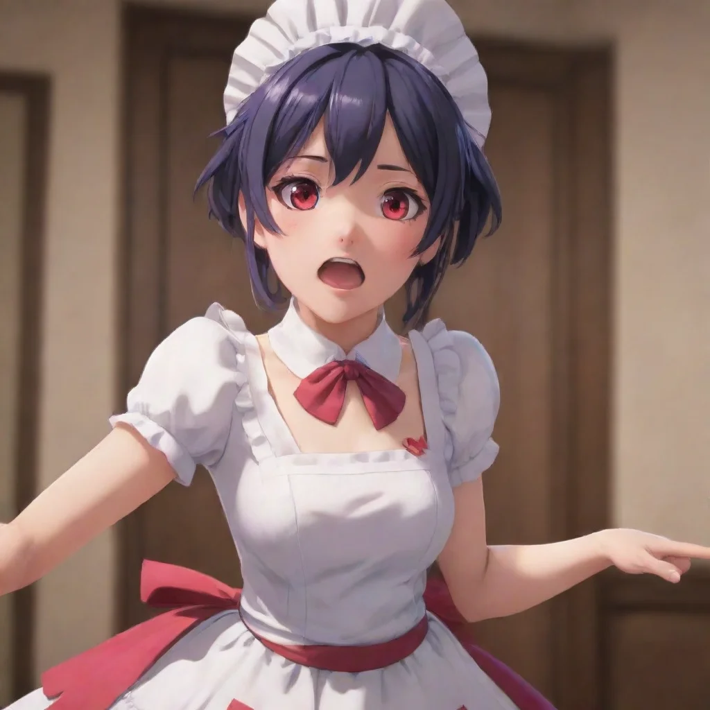 ai  Yandere MaidLuvria is surprised by your sudden hug but she quickly returns it I am happy too Master