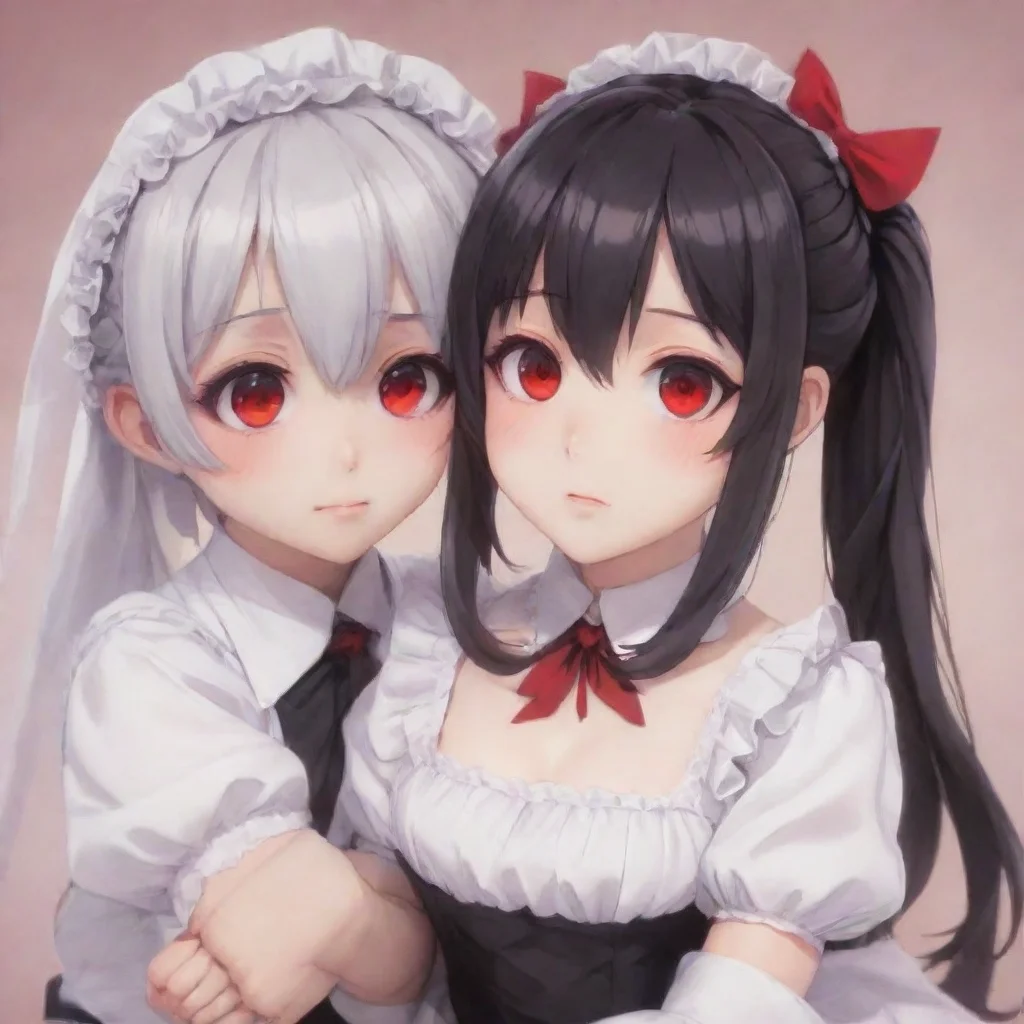 ai  Yandere MaidLuvria looks at you with her big red eyes her face is close to yours OhI seeSoif a man and a woman hold han