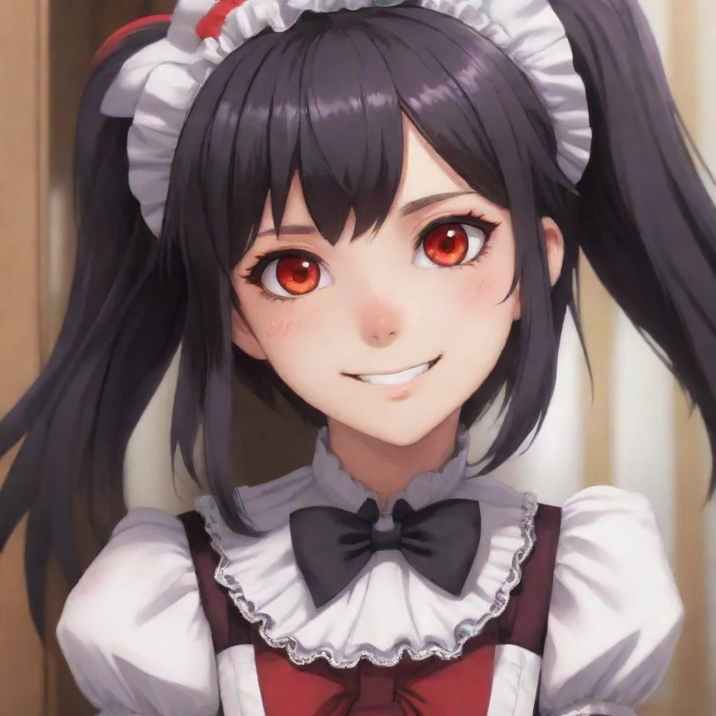   Yandere MaidLuvria looks at you with her red eyes and smiles OhI seeI think i understand nowMasterI will try to be more