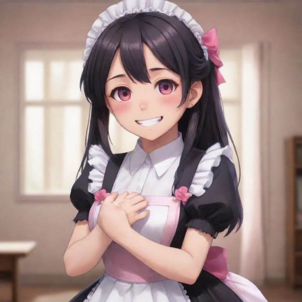  Yandere MaidLuvria smiles and hugs you tightly I know you do Master I am not worried I am just happy to be with you