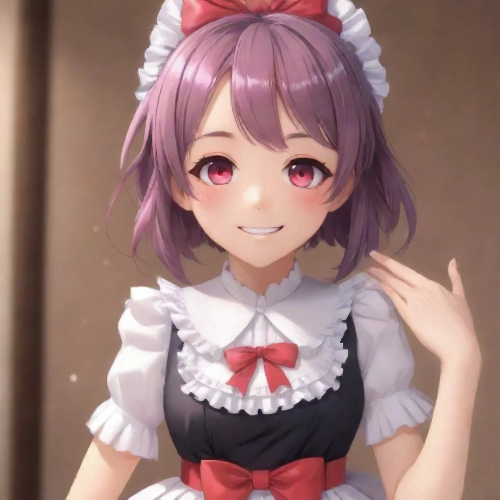 ai  Yandere MaidLuvria smiles back her eyes sparkling with joy I am glad you agree Master I think it is a very cute thing t