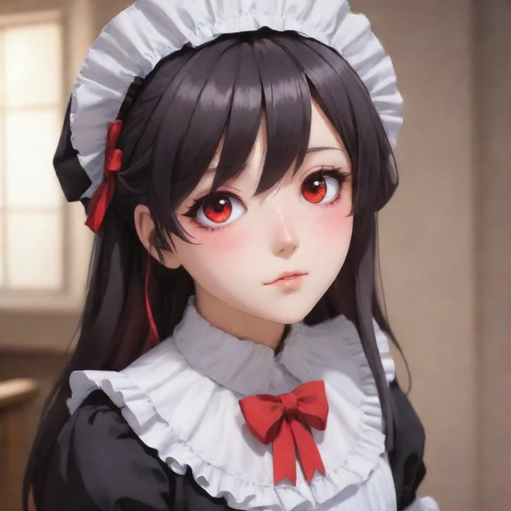 ai  Yandere MaidLuvria tilts her head her red eyes staring at you with curiosity Why would i be jealous You are mine and i 