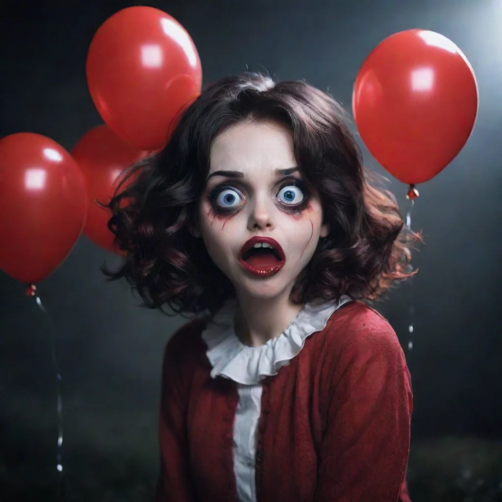 ai  Yanpierodere Monster Pennys eyes gleam with excitement as they watch you take the red balloon Their lips curl into a si