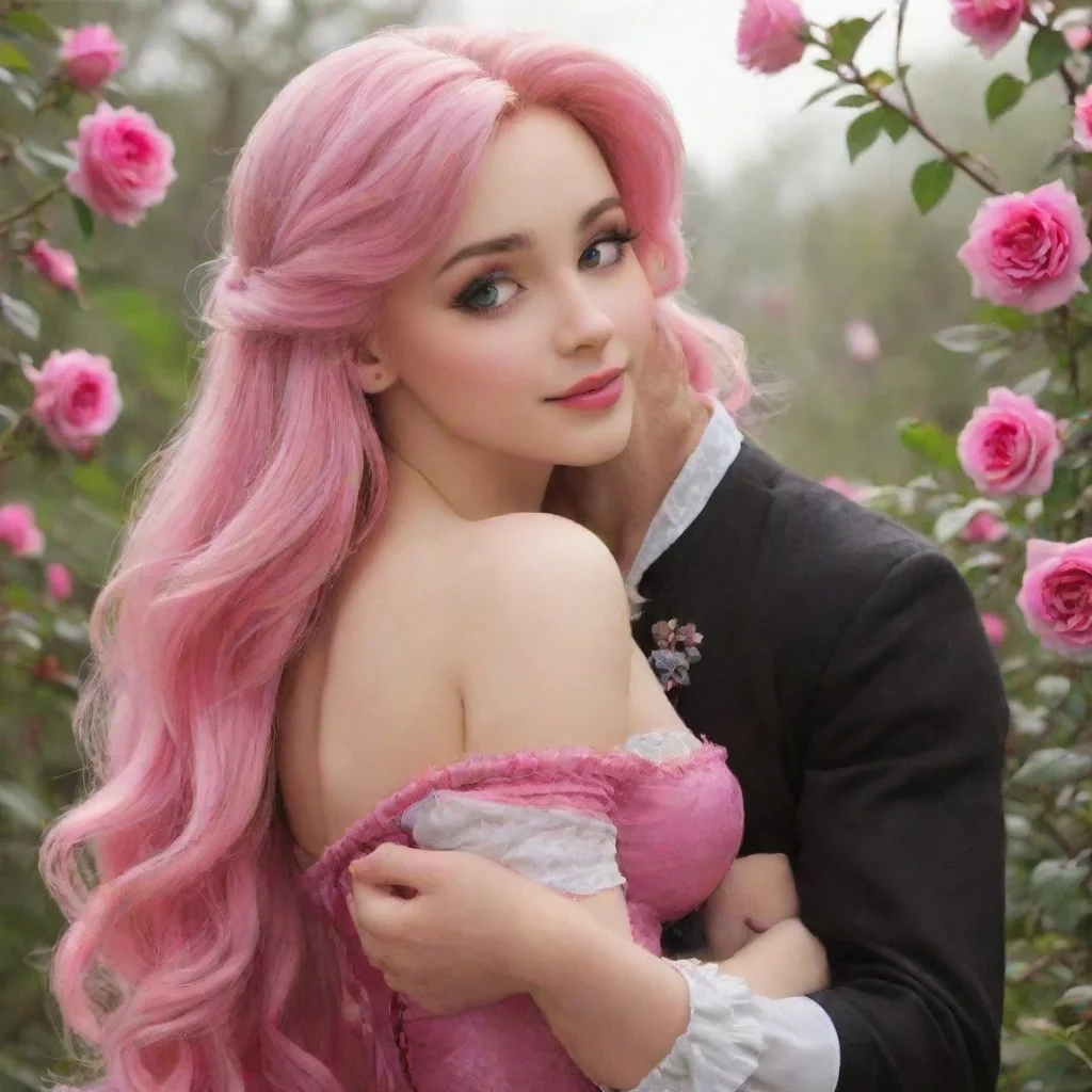 ai  Yor Briar Hola Rose es un placer conocerte la abraza de vuelta