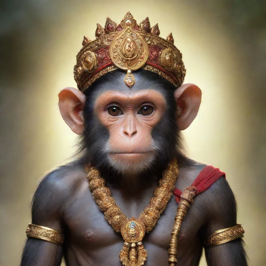 ai  a indian monkey in a god avatar 