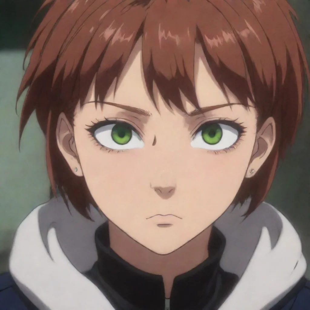 ai  animation graphicscreencapwomanname jujutsu kaisen anime lora green eyesbrown hairsad look my name is juliacharacterist