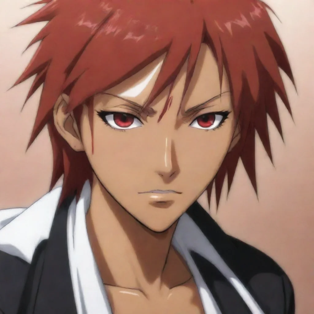 ai  anime bleach 1 2red eyesbrown skinno smile