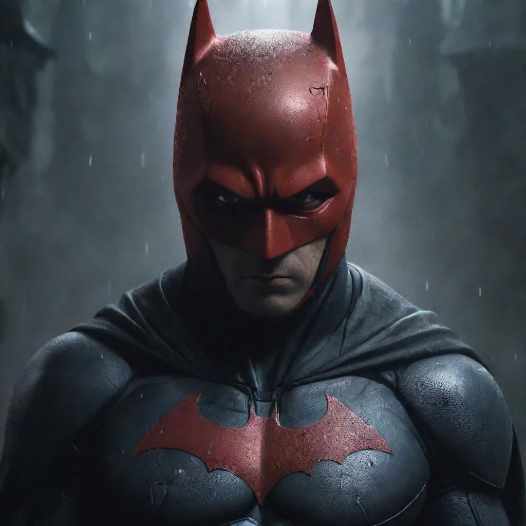 ai  batman film poster with red hood