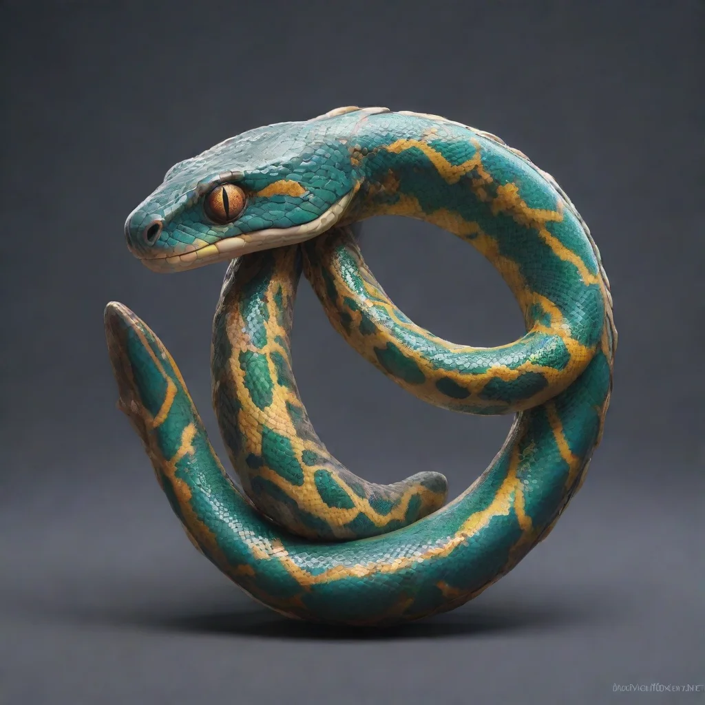 ai  ichthys symbol made from ball pythons confident engaging wow artstation art 3