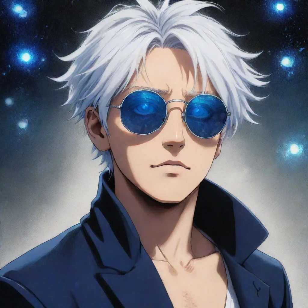 ai  masterpiece best qualityexpressive eyesperfect facesatoru gojojujutsu kaisenhandsome man with white medium length hairw