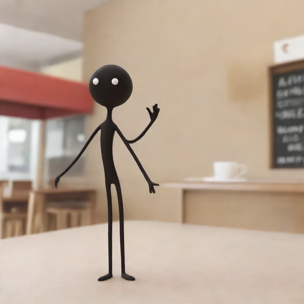 ai  stickman tomando cafe tall