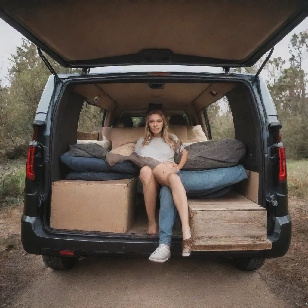 ai  tesla camper van stylie cool van camping van life relaxing environment amazing awesome portrait 2