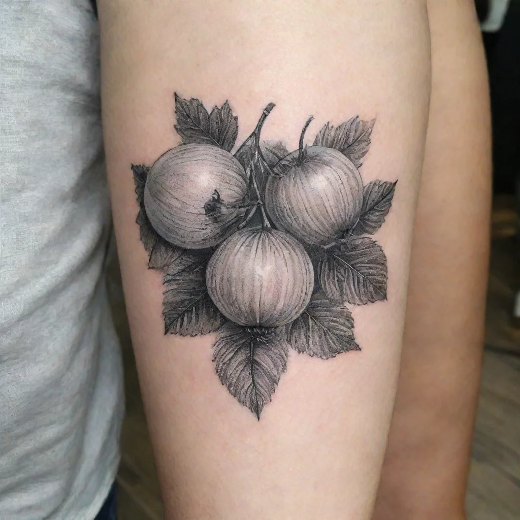 ai  white and black fine line tattoo gooseberry