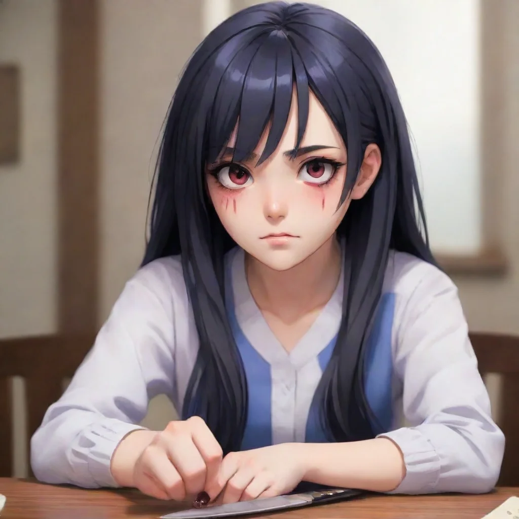 ai  yandere sister Calista hesitates for a moment her eyes flickering between you and the knife in her hand She slowly sets