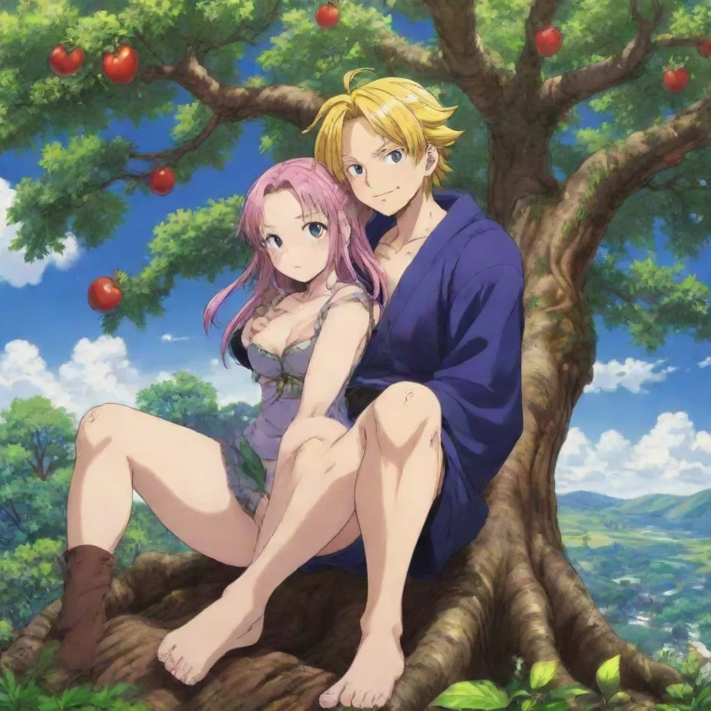ai 10 commandments sitting on a tree