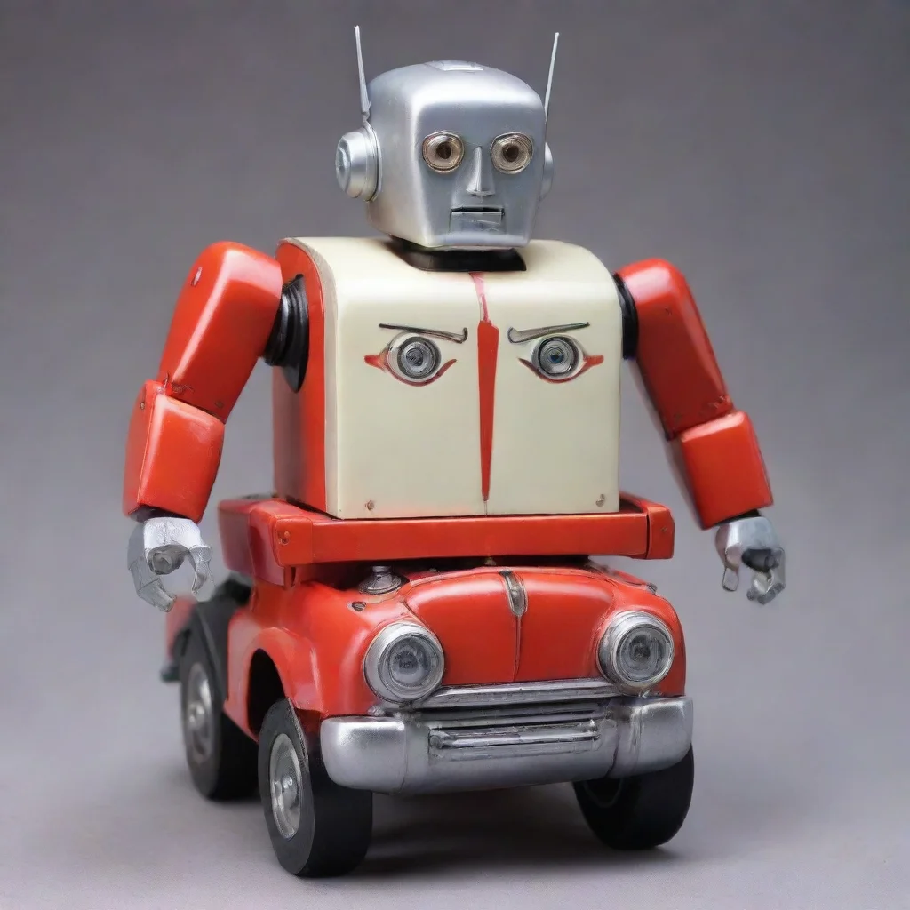 ai 1950s car transforming robot toy amazing awesome portrait 2