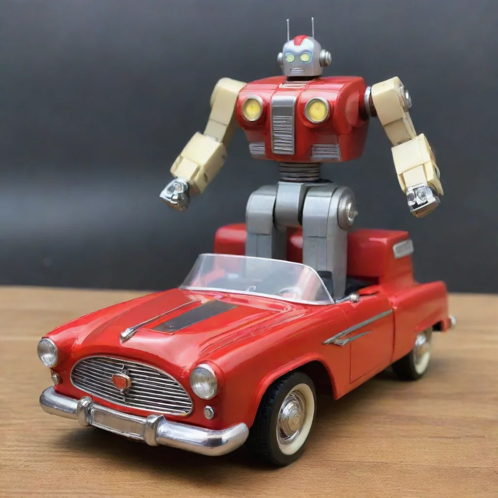ai 1950s car transforming robot toy