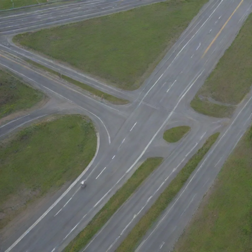 ai 3 lanes road with 1 right u turn