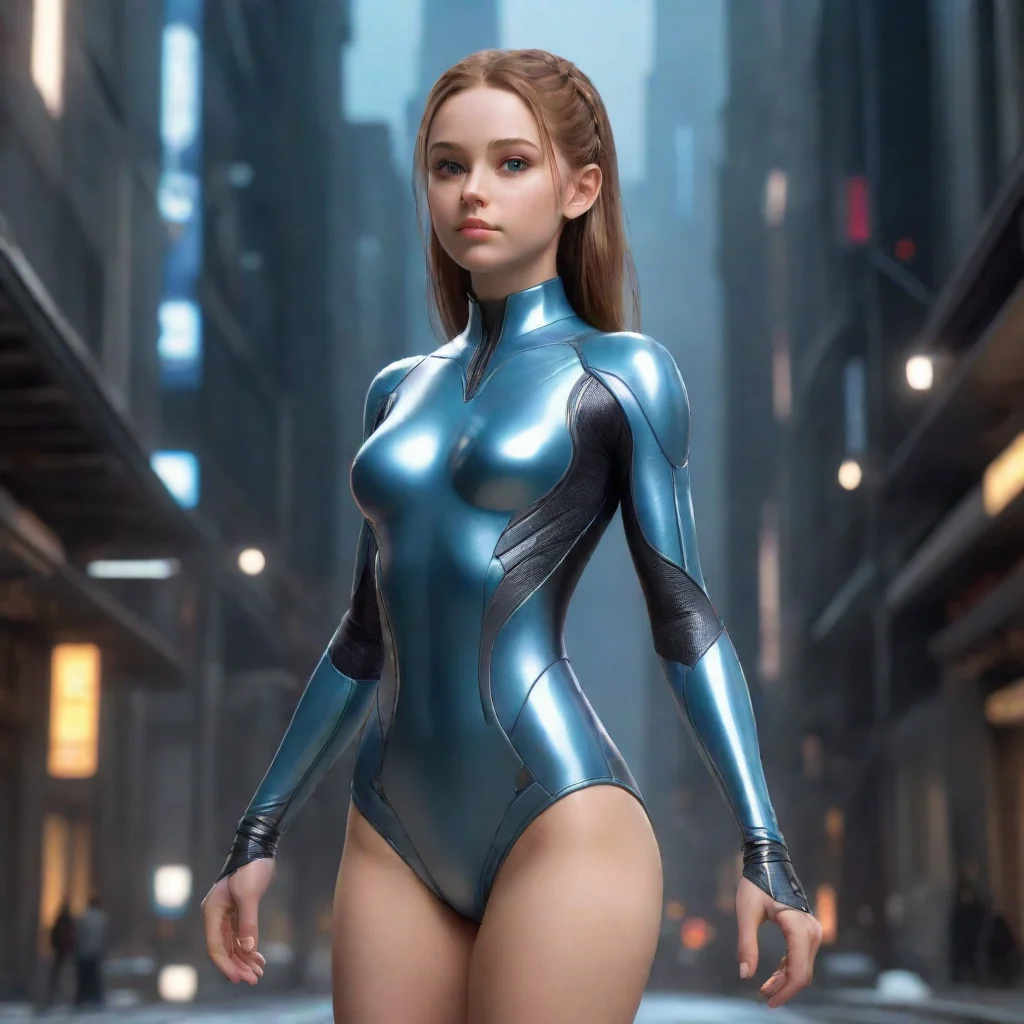 ai 3d tech futuristic young female leotard confident engaging wow artstation art 3 wide