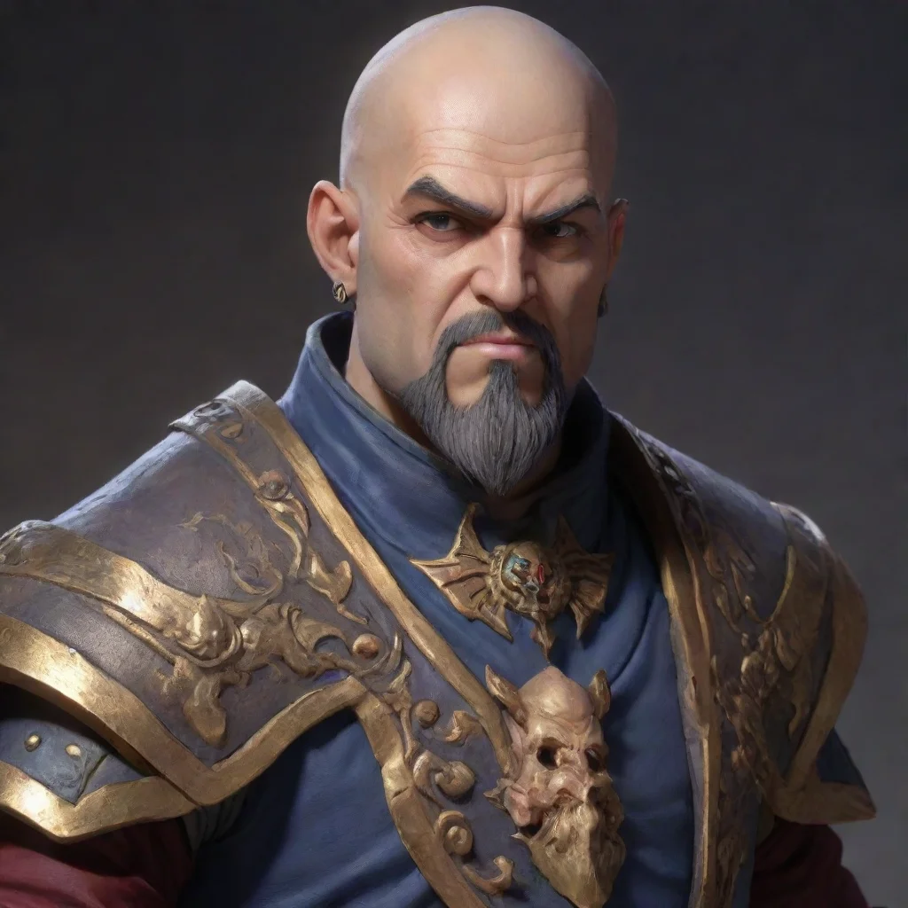 ai 40k psyker bald with goatee confident engaging wow artstation art 3