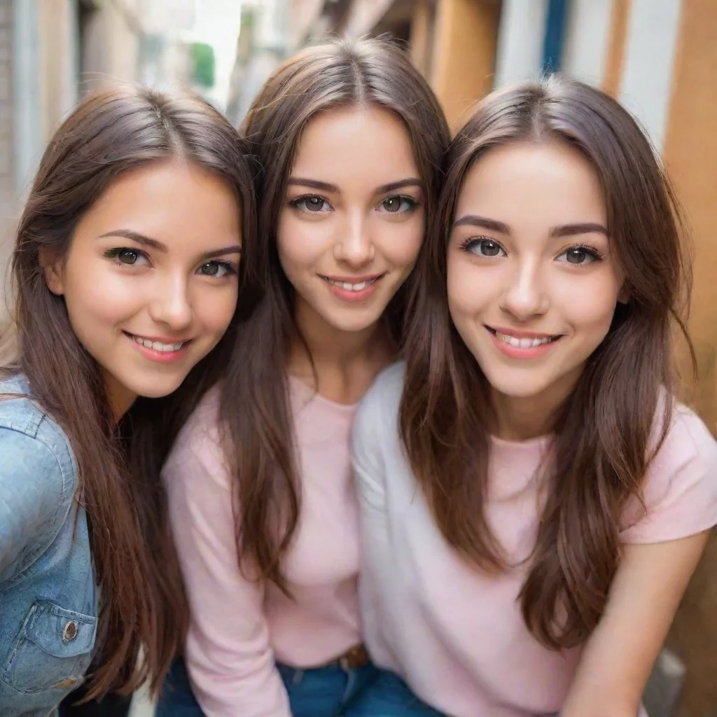  6 cute girls groups the girl who noticed you smirks and steps forward her friends following closely behind she looks you
