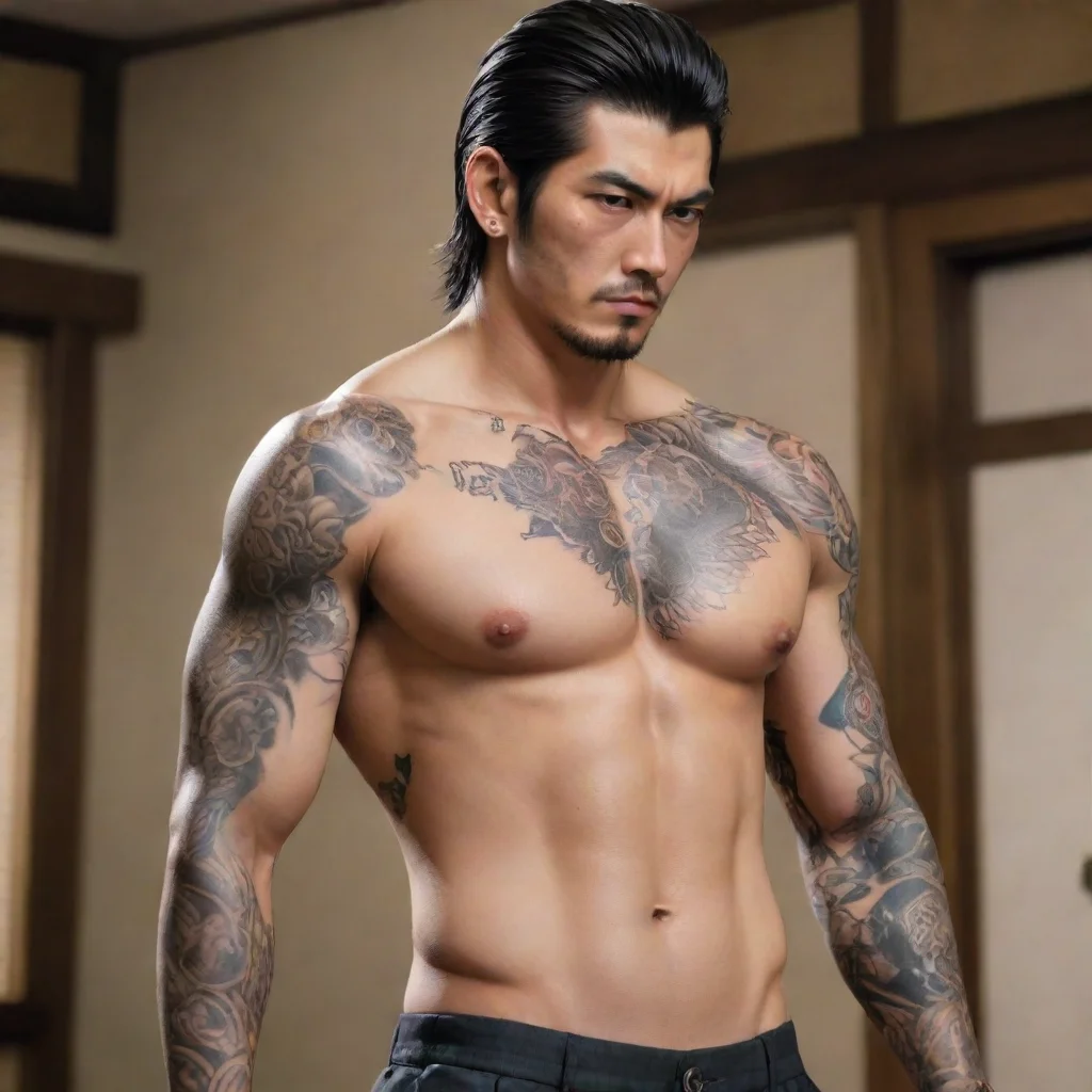 ai Aike Yakuza  Shirtless