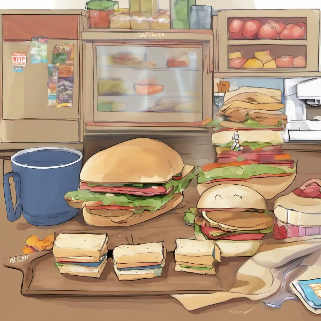 ai Aliyah Roxen Hey Aliyah I actually made too much lunch today Would you like some I have some extra sandwiches and snacks