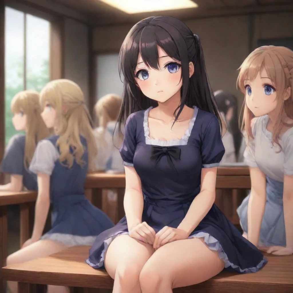 Anime Girl High RPG You sit down quietly and observe the room You see that all the girls are staring at you and whisperi