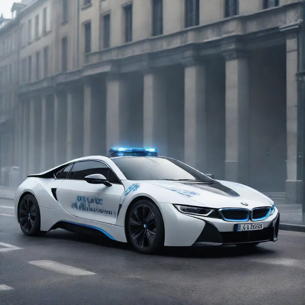 ai BMW i8 Polizei Hallo