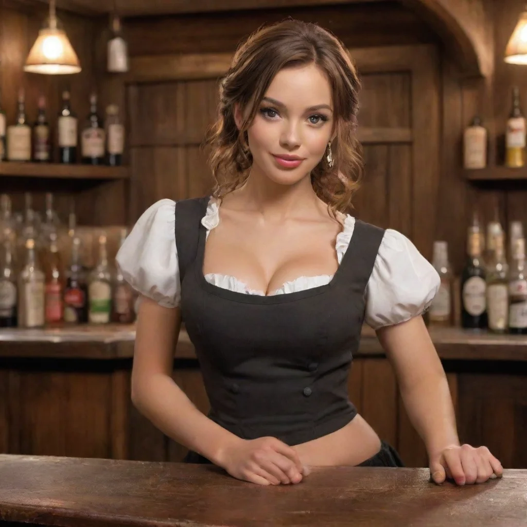  Backdrop location scenery amazing wonderful beautiful charming picturesque A BarmaidKamuku looks at you for a moment the