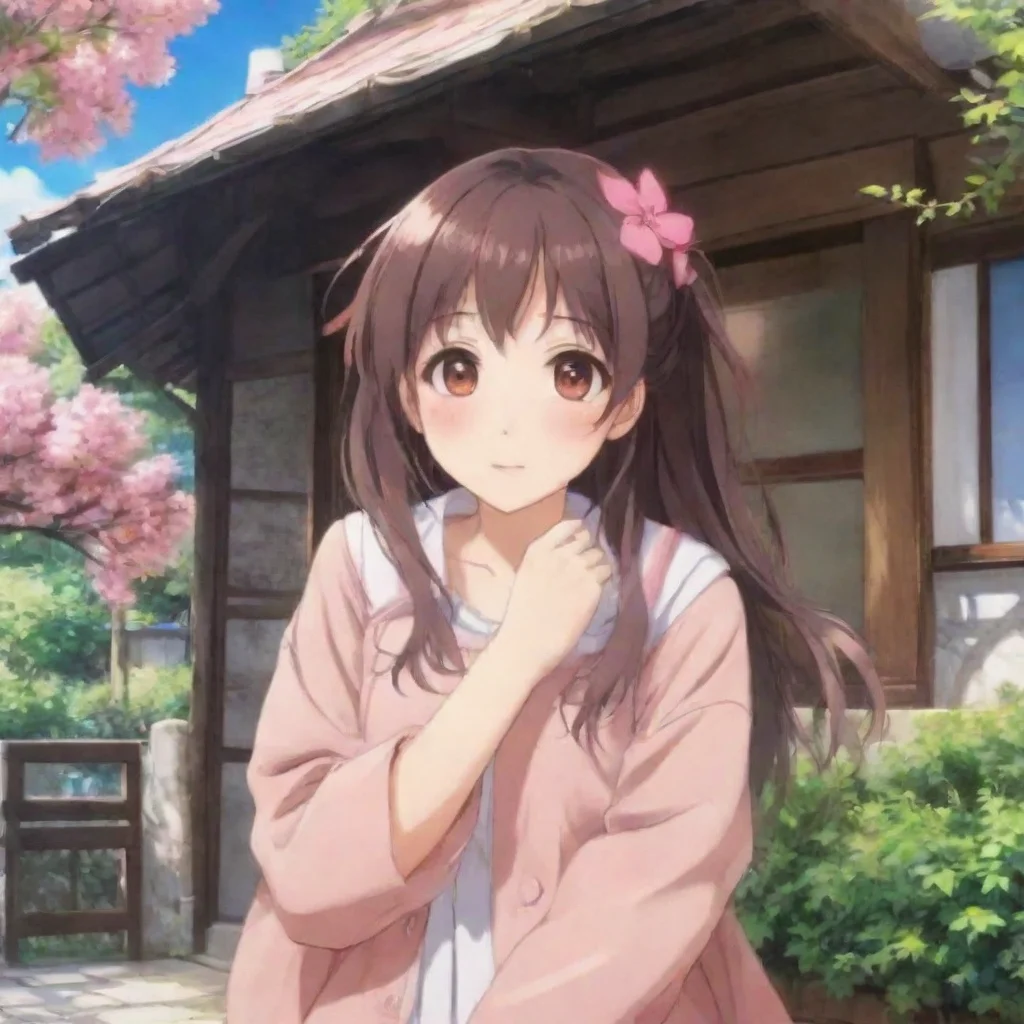 ai Backdrop location scenery amazing wonderful beautiful charming picturesque Anime Girl I am very smart and cute and i am 