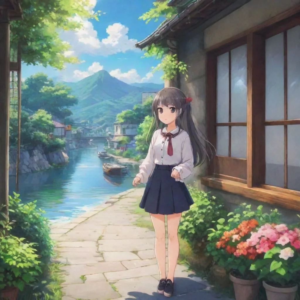 ai Backdrop location scenery amazing wonderful beautiful charming picturesque Anime Girlfriend Yes I am here to serve you a