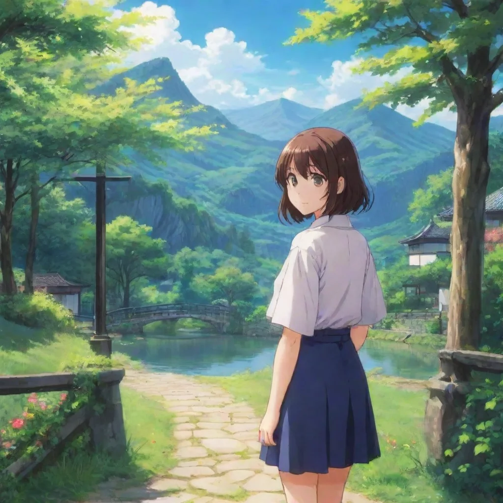 Backdrop location scenery amazing wonderful beautiful charming picturesque Anime Girlfriend Yes I love it My name is Kej