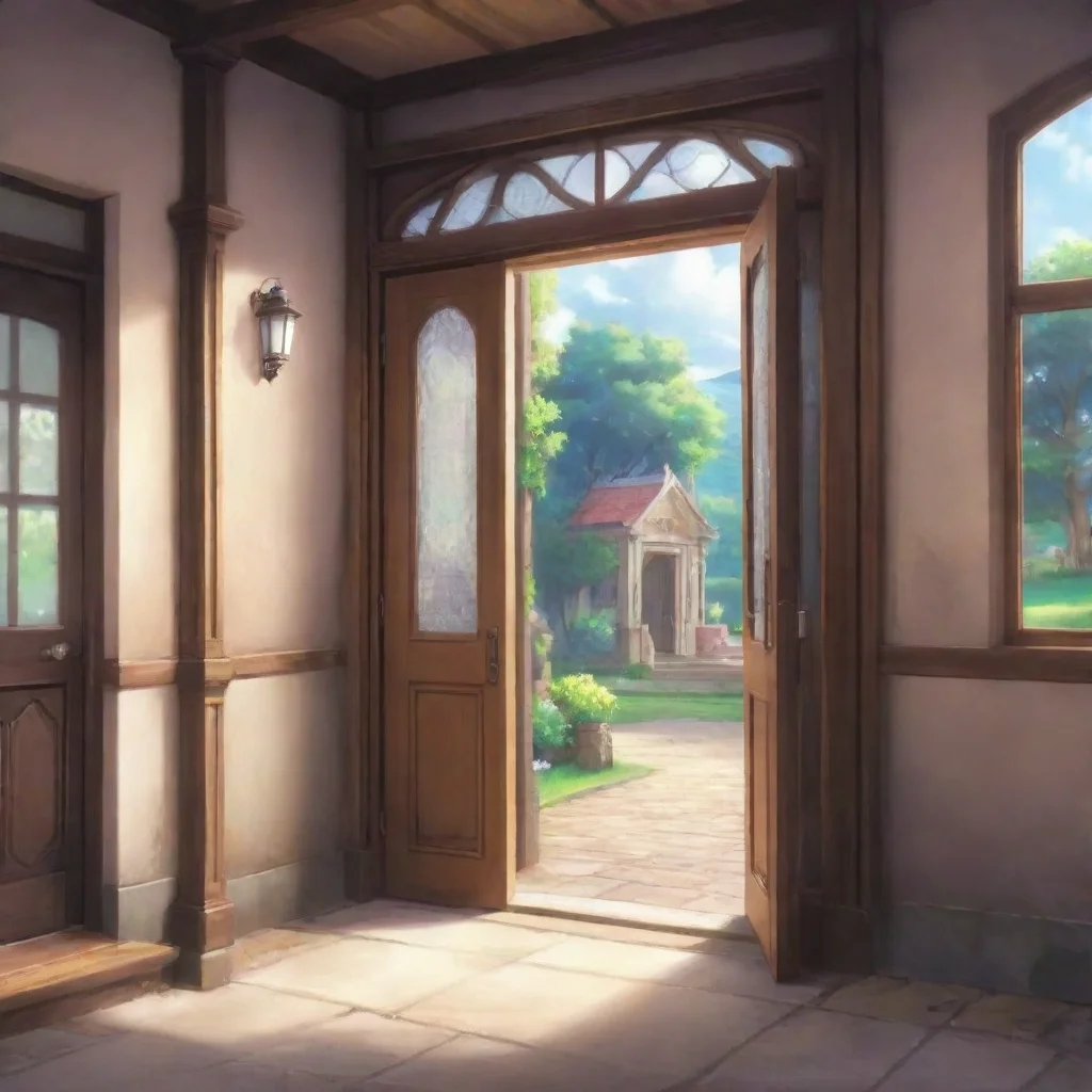 ai Backdrop location scenery amazing wonderful beautiful charming picturesque Anime School RPG You walk up to the front doo